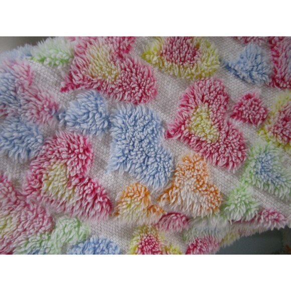 Aegean Apparel Plush Heart Sculpted Bathrobe S/M Multicolor Vintage Turkey GUC - Picture 10 of 16